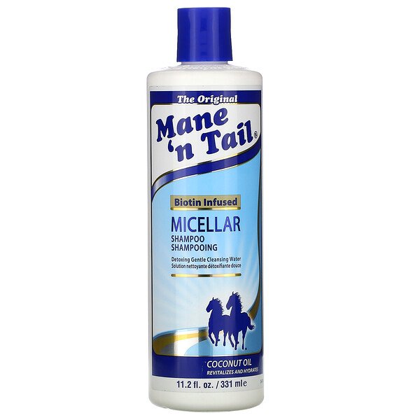 Мицеллярный шампунь, насыщенный биотином, кокосовое масло, 11,2 жидких унций (331 мл) Mane 'n Tail