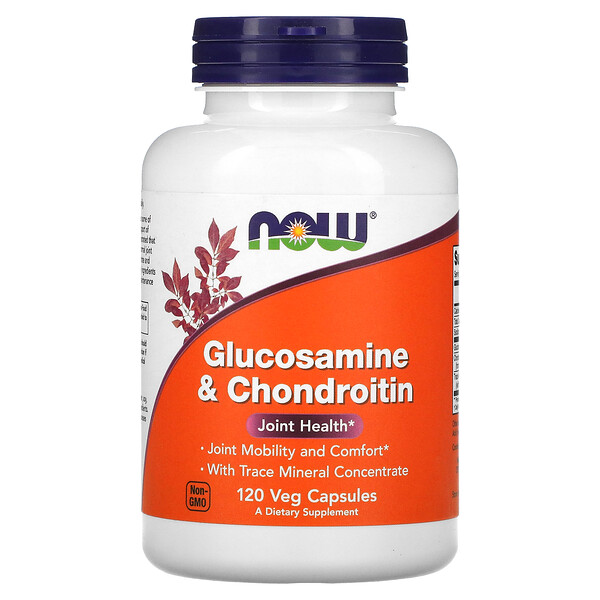 Глюкозамин и хондроитин, 120 растительных капсул NOW Foods