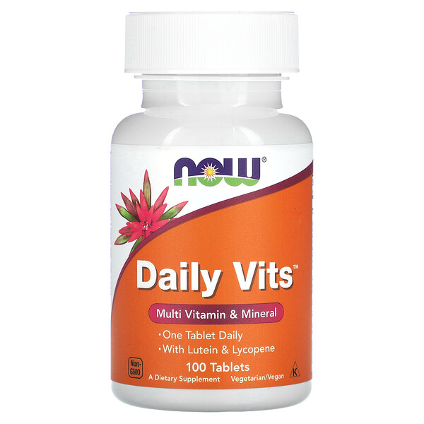 Daily Vits, Мультивитамин и Минералы - 250 таблеток - NOW Foods NOW Foods