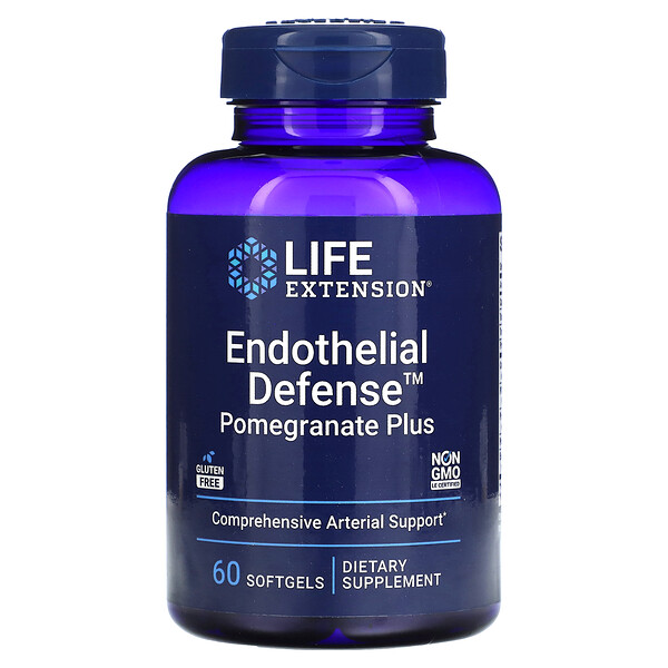 Endothelial Defense, Гранат плюс, 60 мягких таблеток Life Extension