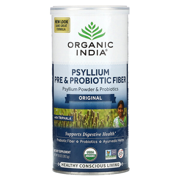 Псиллиум и Пробиотики, Оригинальный - 283,5 г - Organic India Organic India