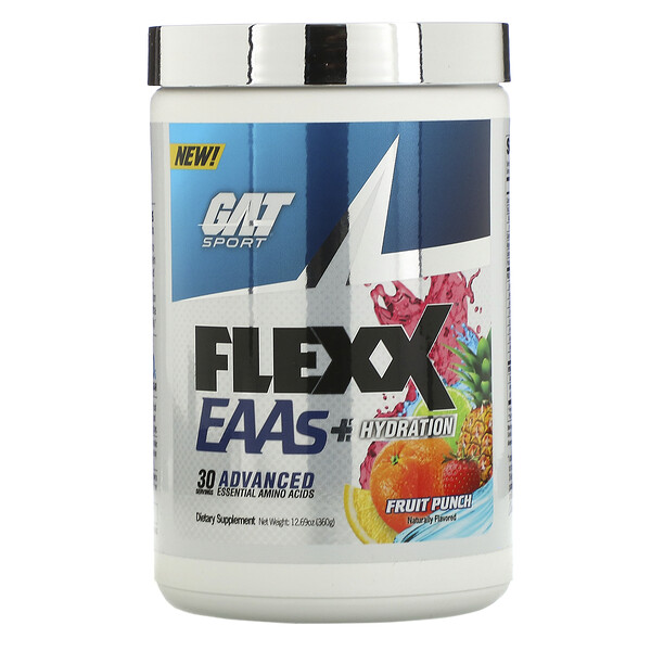 Flexx EAAs + Hydration, фруктовый пунш, 12,69 унций (360 г) GAT