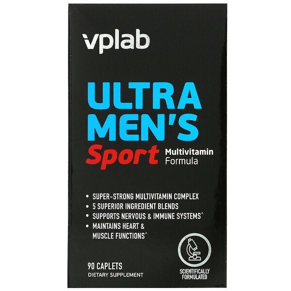 Спортивная мультивитаминная формула Ultra Men, 90 капсул Vplab