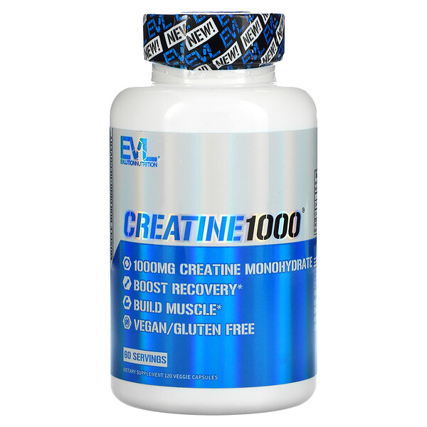 Creatine1000, 120 растительных капсул EVLution Nutrition