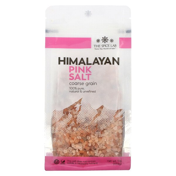 Гималайская розовая соль, грубое зерно, 1 фунт (453 г) The Spice Lab