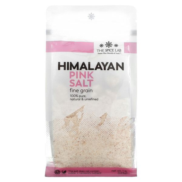 Гималайская розовая соль, мелкозернистая, 1 фунт (453 г) The Spice Lab