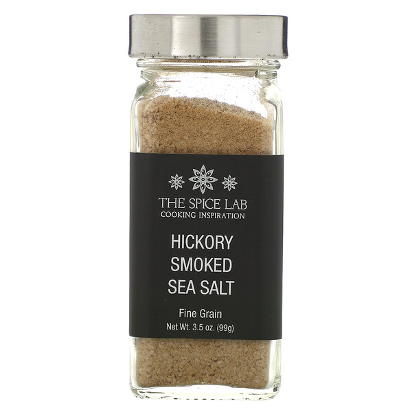 Копченая морская соль гикори, мелкозернистая, 3,5 унции (99 г) The Spice Lab