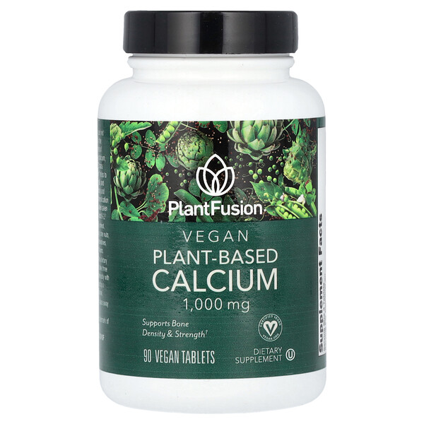 Vegan Planet-Based Calcium, 1,000 mg, 90 Tablets (Таблетки) (333 mg per Tablet) PlantFusion