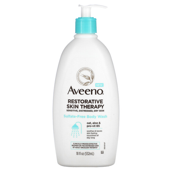 Restorative Skin Therapy, Безсульфатный гель для душа, 18 жидких унций (532 мл) Aveeno