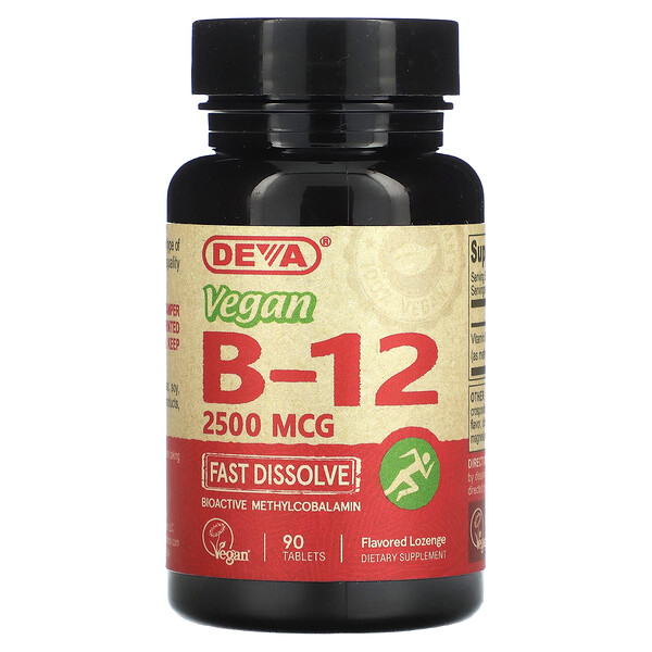 Vegan B12, 2500 мкг, 90 таблеток Deva