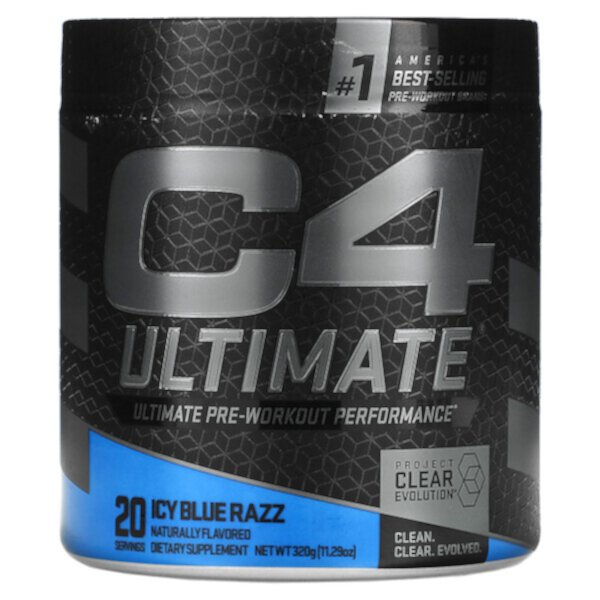 C4 Ultimate Pre-Workout Performance, Icy Blue Razz, 11,29 унций (320 г) Cellucor