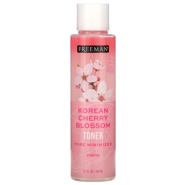 Тоник Korean Cherry Blossom, сужающий поры, увлажняющий, 6,1 ж. унц. (180 мл) Freeman Beauty