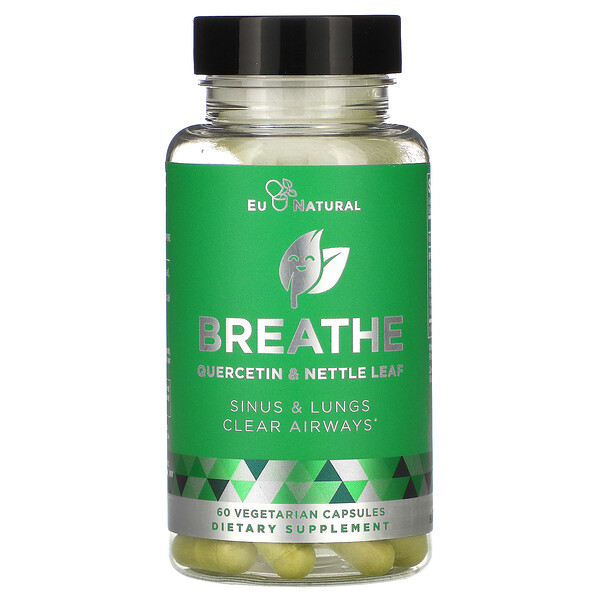 BREATHE, Sinus & Lungs Respiratory Health, 60 вегетарианских капсул Eu Natural