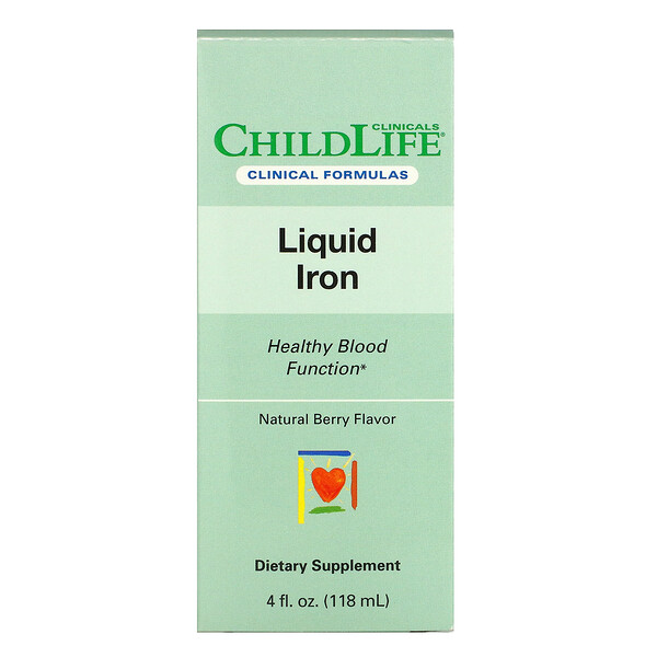 Liquid Iron, натуральная ягода, 4 жидких унции (118 мл) ChildLife