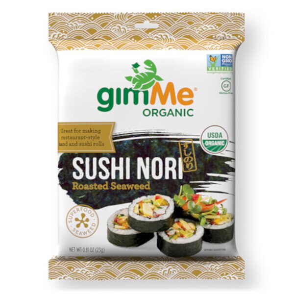 Sushi Nori, жареные водоросли, 0,81 унции (23 г) GimMe