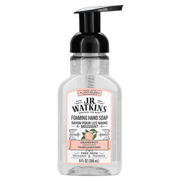 Пенящееся мыло для рук, грейпфрут, 9 жидких унций (266 мл) J R Watkins