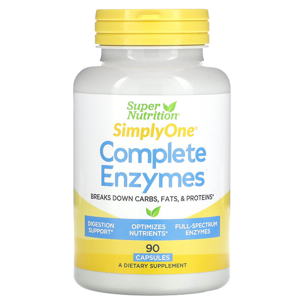 SimplyOne, Комплексные ферменты, 90 капсул Super Nutrition