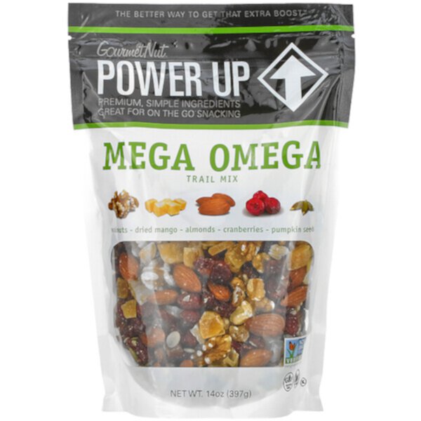 Mega Omega Trail Mix, 14 унций (397 г) Power Up