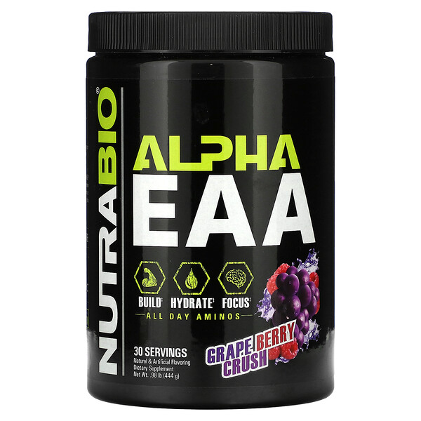 Alpha EAA, Grape Berry Crush, 0.98 lb (Фунты) (444 g) NutraBio