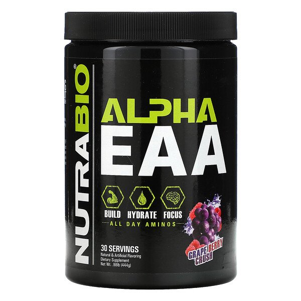 Alpha EAA, Виноградная ягодная крошка, 0,98 фунта (444 г) NutraBio