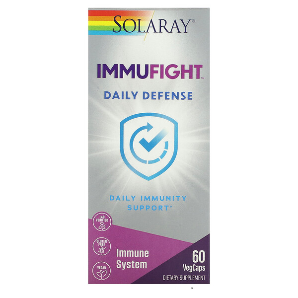 ImmuFight, Ежедневная Защита, 60 растительных капсул - Solaray Solaray