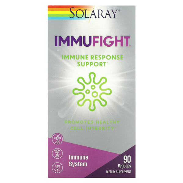 ImmuFight, Поддержка Иммунной Реакции - 90 растительных капсул - Solaray Solaray