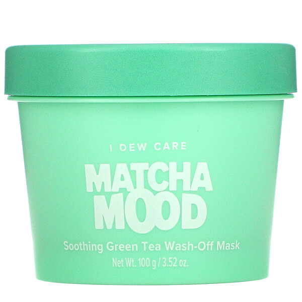 Matcha Mood, Успокаивающая смываемая косметическая маска с зеленым чаем, 3,52 унции (100 г) I Dew Care