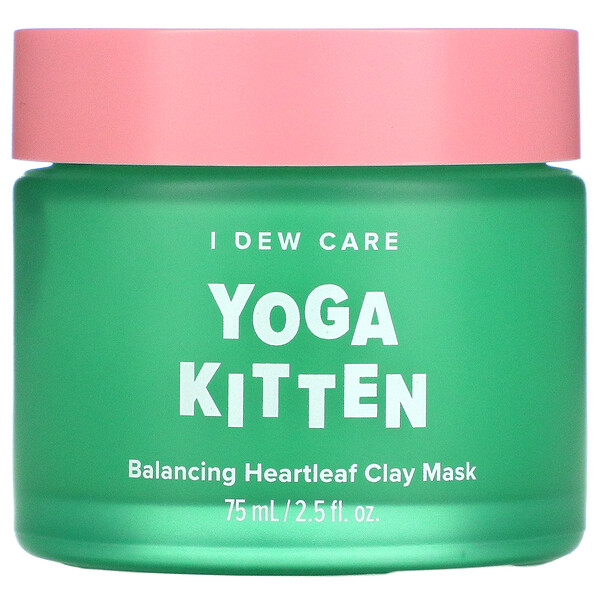 Yoga Kitten, Балансирующая косметическая маска с глиной Heartleaf, 2,53 ж. унц. (75 мл) I Dew Care