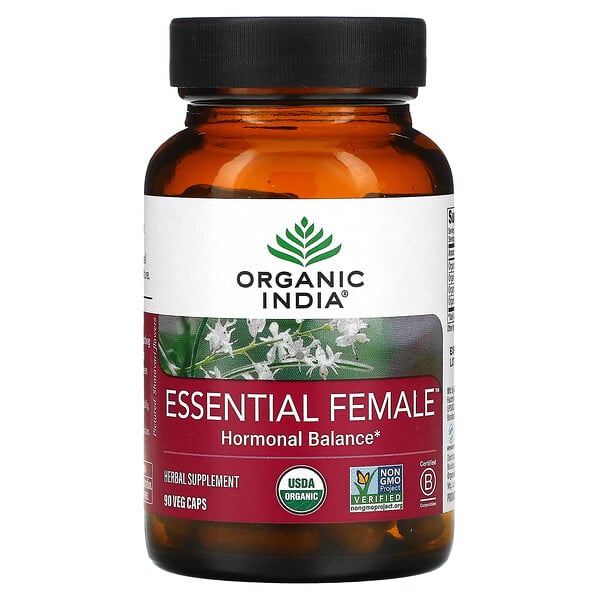 Essential Female, Гормональный баланс, 90 растительных капсул Organic India
