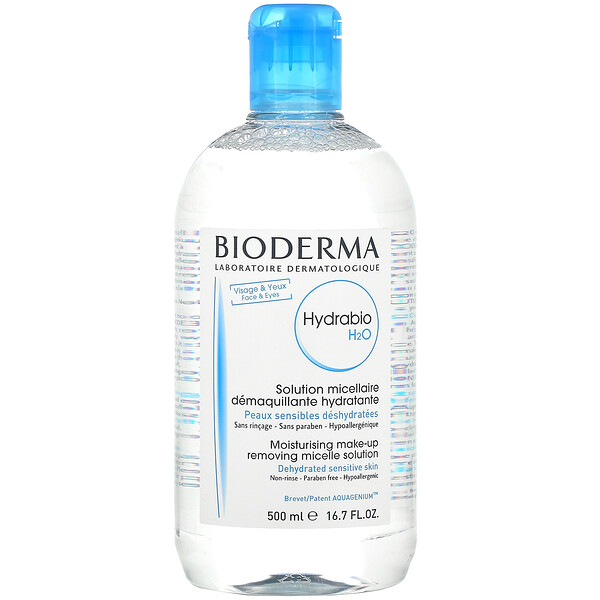 Hydrabio H2O, Увлажняющий мицеллярный раствор для снятия макияжа, 16,7 жидких унций (500 мл) Bioderma