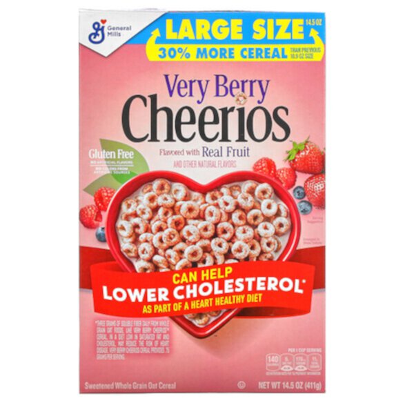 Very Berry Cheerios, без глютена, 14,5 унций (411 г) General Mills