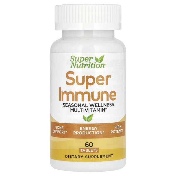 Super Immune, Мультивитамины для сезонного оздоровления, 60 таблеток Super Nutrition