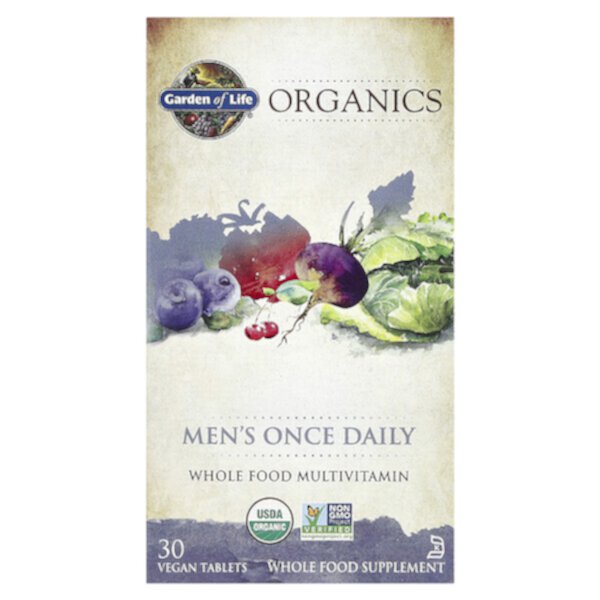 MyKind Organics, для мужчин, один раз в день, 30 веганских таблеток Garden of Life