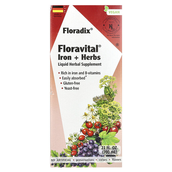 Floravital, Железо + Травы - 700 мл - Gaia Herbs Gaia Herbs
