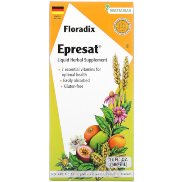 Floradix, Epresat, Liquid (Жидкость) Herbal Supplement, 17 fl oz (Жидкие унции) (500 ml) Floradix