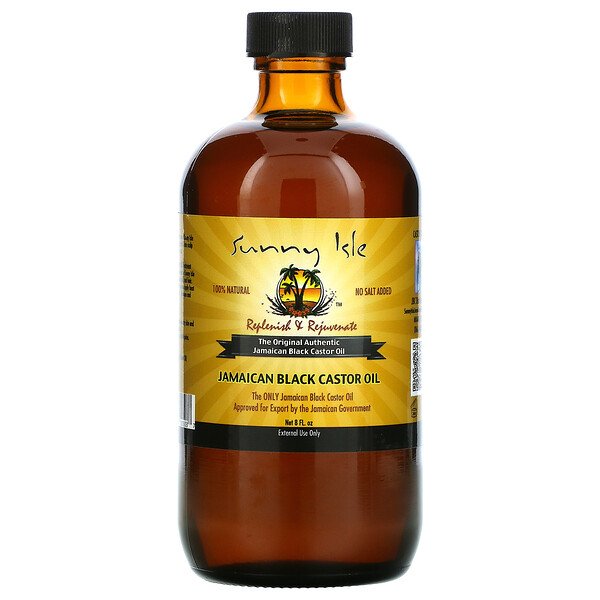 100% натуральное ямайское черное касторовое масло, 8 жидких унций Sunny Isle