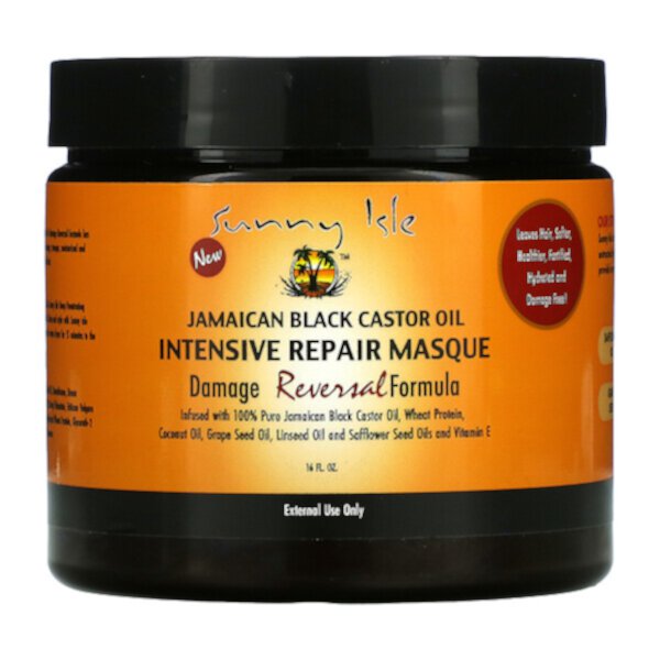 Ямайское черное касторовое масло, интенсивно восстанавливающая маска, 16 жидких унций Sunny Isle