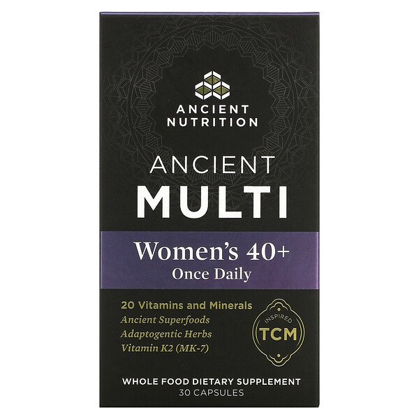 Ancient Multi, для женщин старше 40 лет, один раз в день, 30 капсул Dr. Axe / Ancient Nutrition