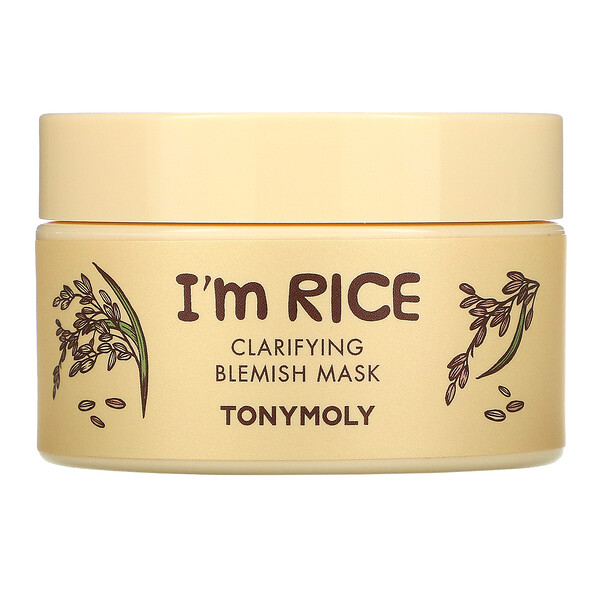 I'm Rice, Очищающая косметическая маска против несовершенств, 3,38 ж. унц. (100 мл) TONYMOLY
