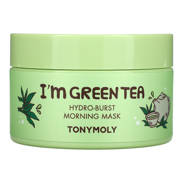 I'm Green Tea, Утренняя косметическая маска Hydro-Burst, 3,52 унции (100 г) Tony Moly