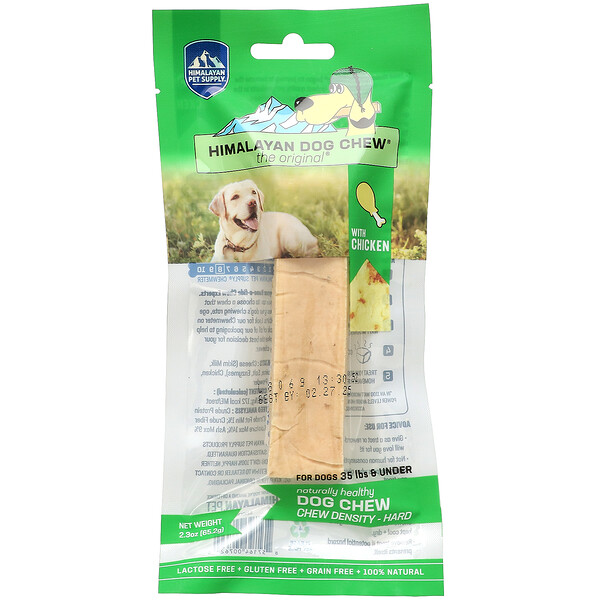 Himalayan Dog Chew, Hard, для собак весом до 35 фунтов, курица, 2,3 унции (65,2 г) Himalayan Pet Supply