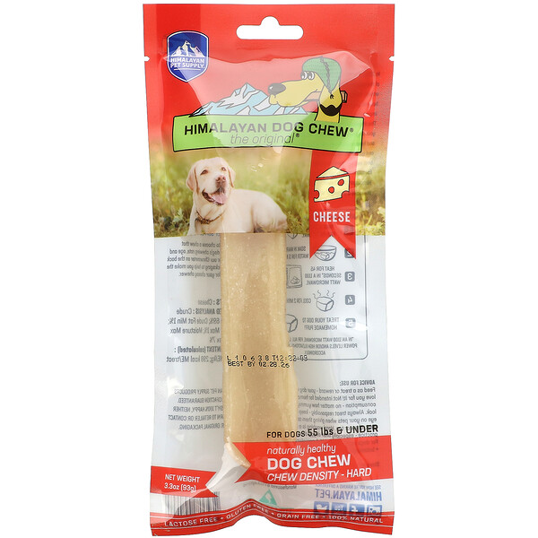 Himalayan Dog Chew, Hard, для собак весом до 55 фунтов, сыр, 3,3 унции (93 г) Himalayan Pet Supply