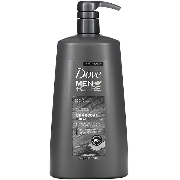 Men + Care, Очищающий шампунь, уголь + глина, 25,4 ж. унц. (750 мл) Dove