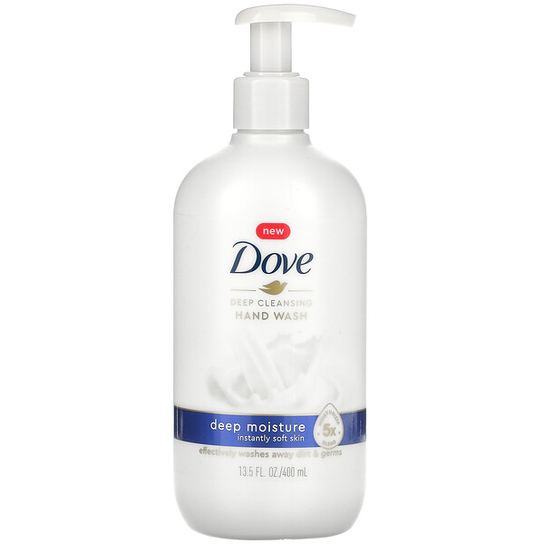 Средство для мытья рук Deep Cleansing, глубокое увлажнение, 13,5 жидких унций (400 мл) Dove