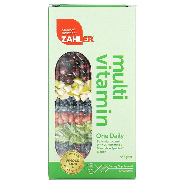 One Daily, ежедневный мультивитамин с 20 витаминами и минералами + смесью Spectra, 60 капсул Zahler
