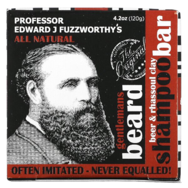 Gentlemans Beard, Шампунь-батончик с пивом и глиной Рассул, 4,2 унции (120 г) Professor Fuzzworthy's