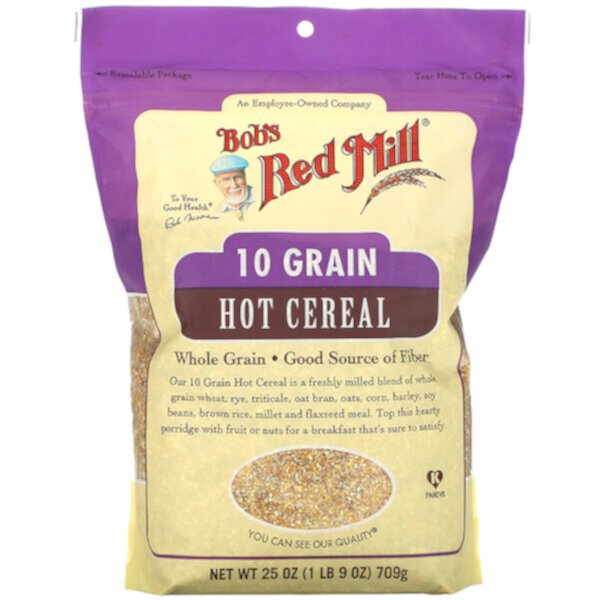 10 Grain Hot Cereal, цельнозерновые, 25 унций (709 г) Bob's Red Mill