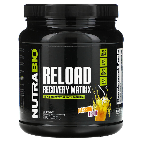 Reload Recovery Matrix, маракуйя, 1,83 фунта (831 г) NutraBio