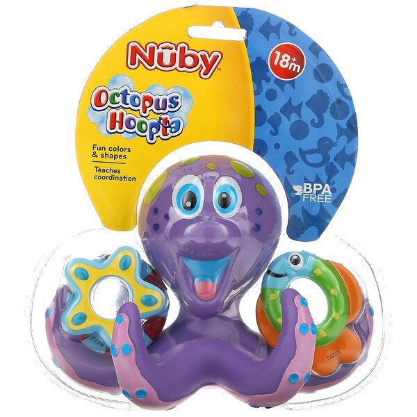 Игрушка для ванной, Octopus Hoopta, от 18 месяцев, 1 шт. NUBY