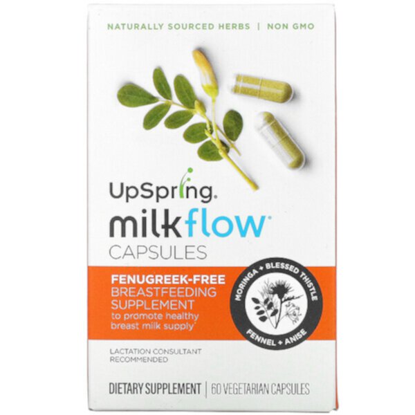 Капсулы MilkFlow, Без пажитника, 60 вегетарианских капсул UpSpring